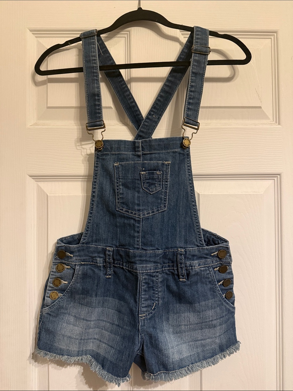 YMI Denim Short Overalls